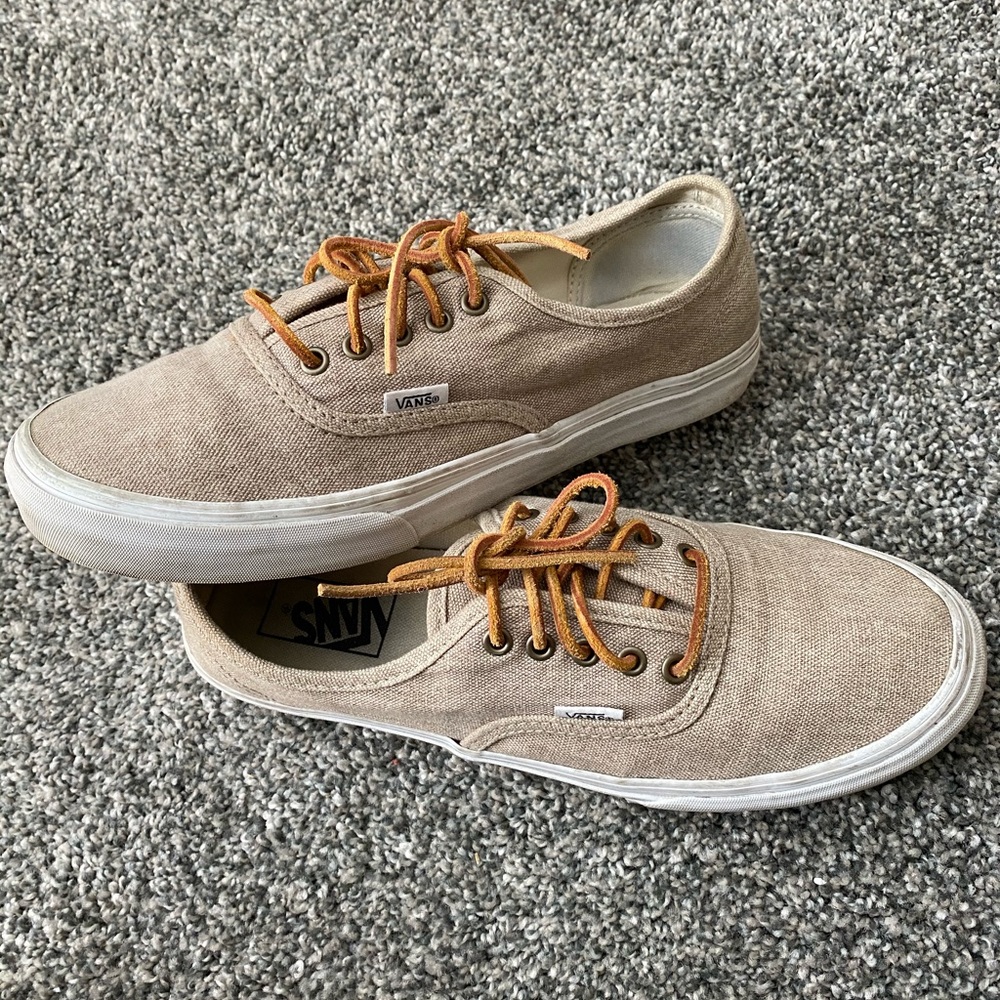 Canvas Vans with Leather Laces